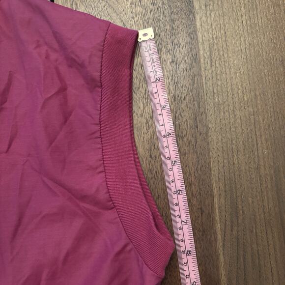 Vintage 80s Purple Cover Up Full Zip Sporty Track Vest Size XL Beach Retro - Picture 9 of 9